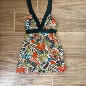 Y2K‎ Vintage Wet Seal Babydoll Tank Top Size S  Boho Festival Tropical Coachella